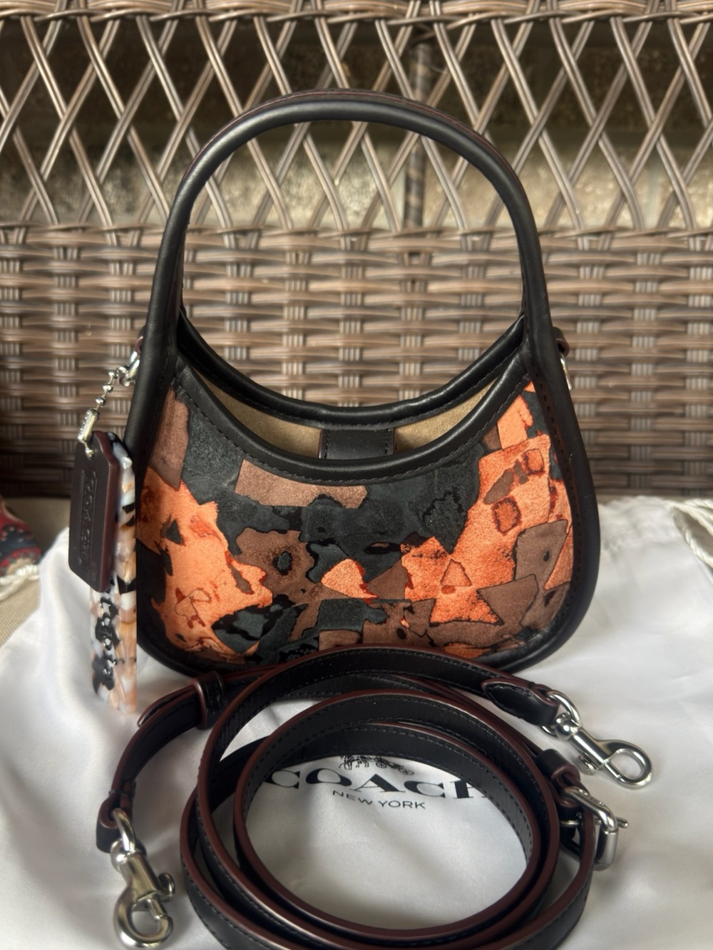 Coachtopia Mini Ergo CQ850 Terracotta Maple Multi Upcrushed Leather Crossbody